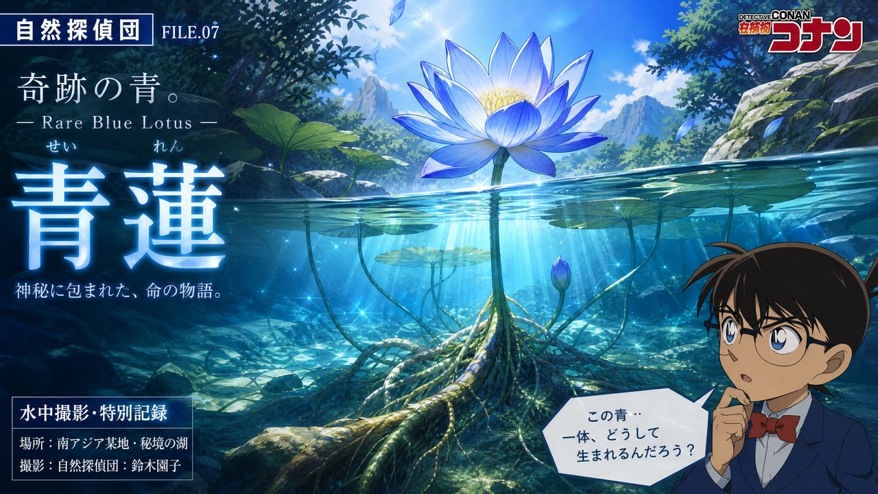 9191-稀有91 | 蓝莲花水下根系完整视频记录